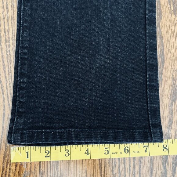 Levi's 505 Women's Denim Jeans Size 8 Black Mid Rise Straight Leg Stretch - Picture 11 of 11